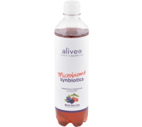 AliveR fermentovaný synbiotický nápoj (probiotický a prebiotický) na vodní bázi s lesním ovocem 500 ml